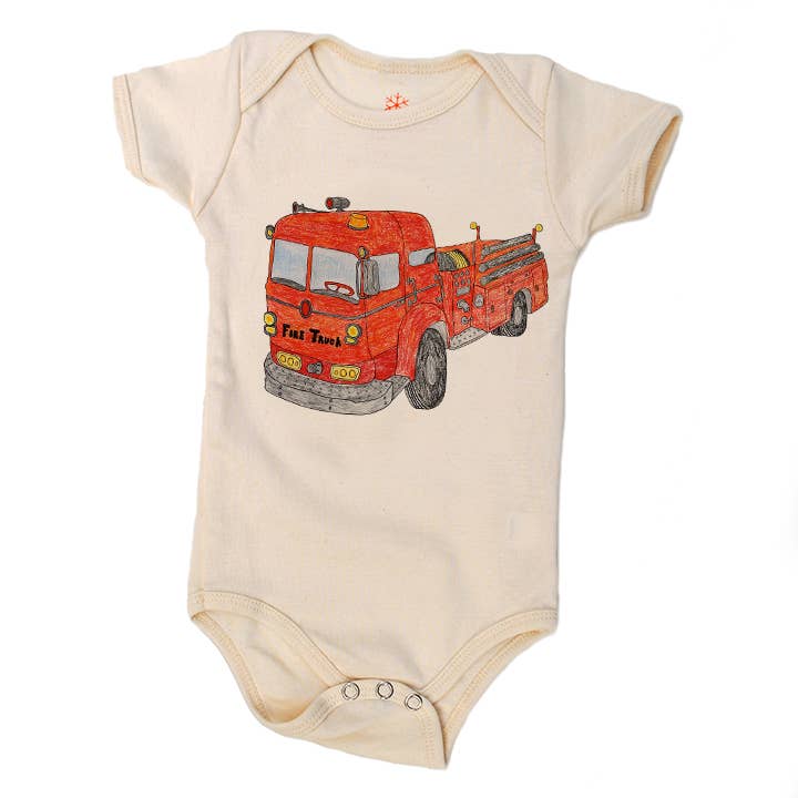 Firetruck Organic Cotton Baby Onesie – Redemption